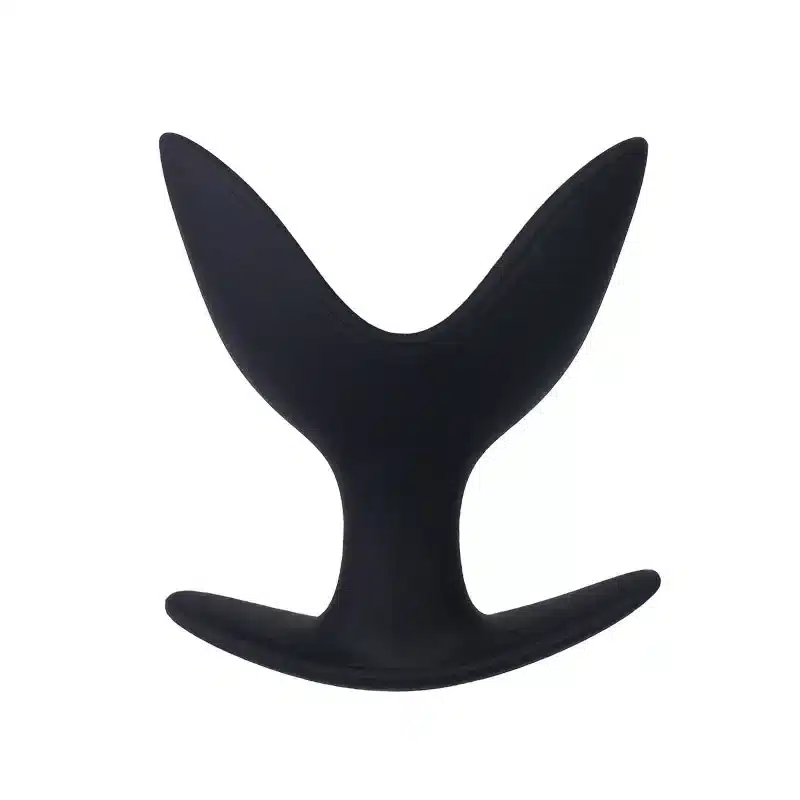 Black double-forked butt plug