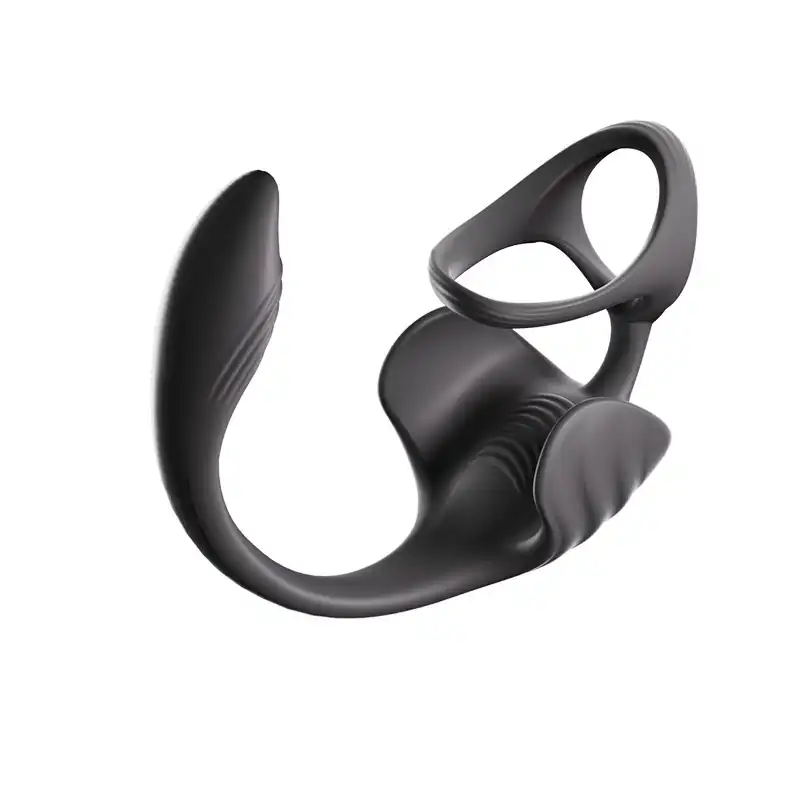 Black wearable anal plug vibrator