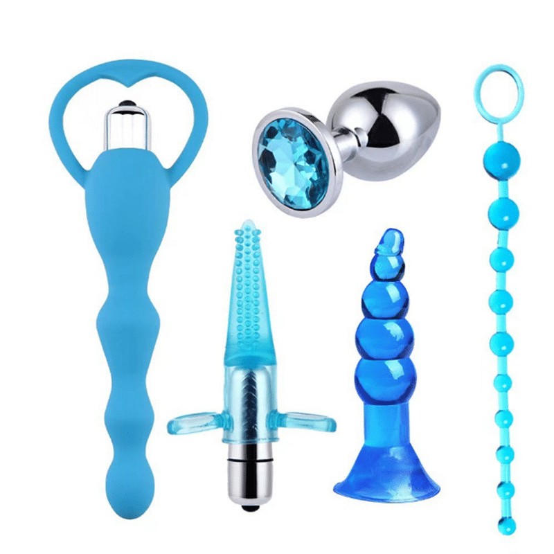 Blue couples anal play kit