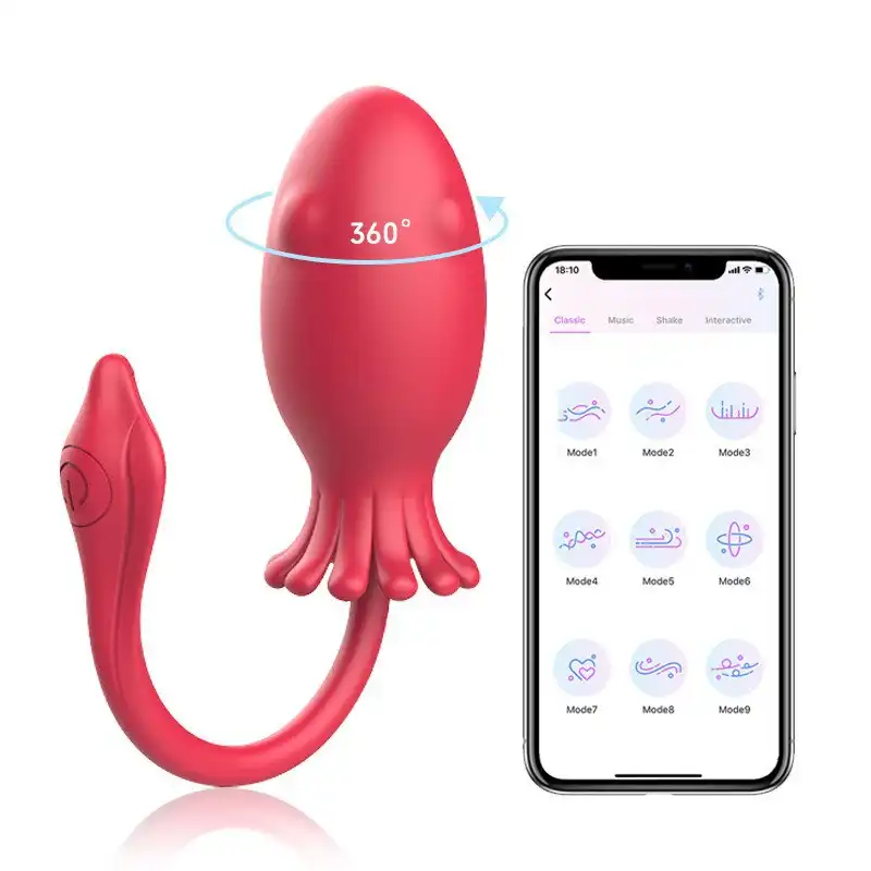 Red vibrator with app control