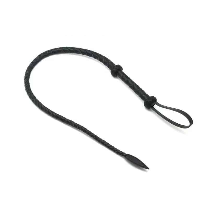 Black Cow Leather Whip