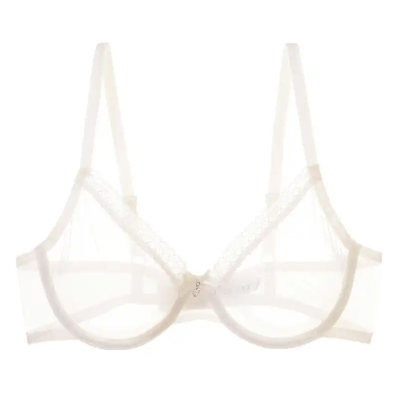 White lace transparent bra