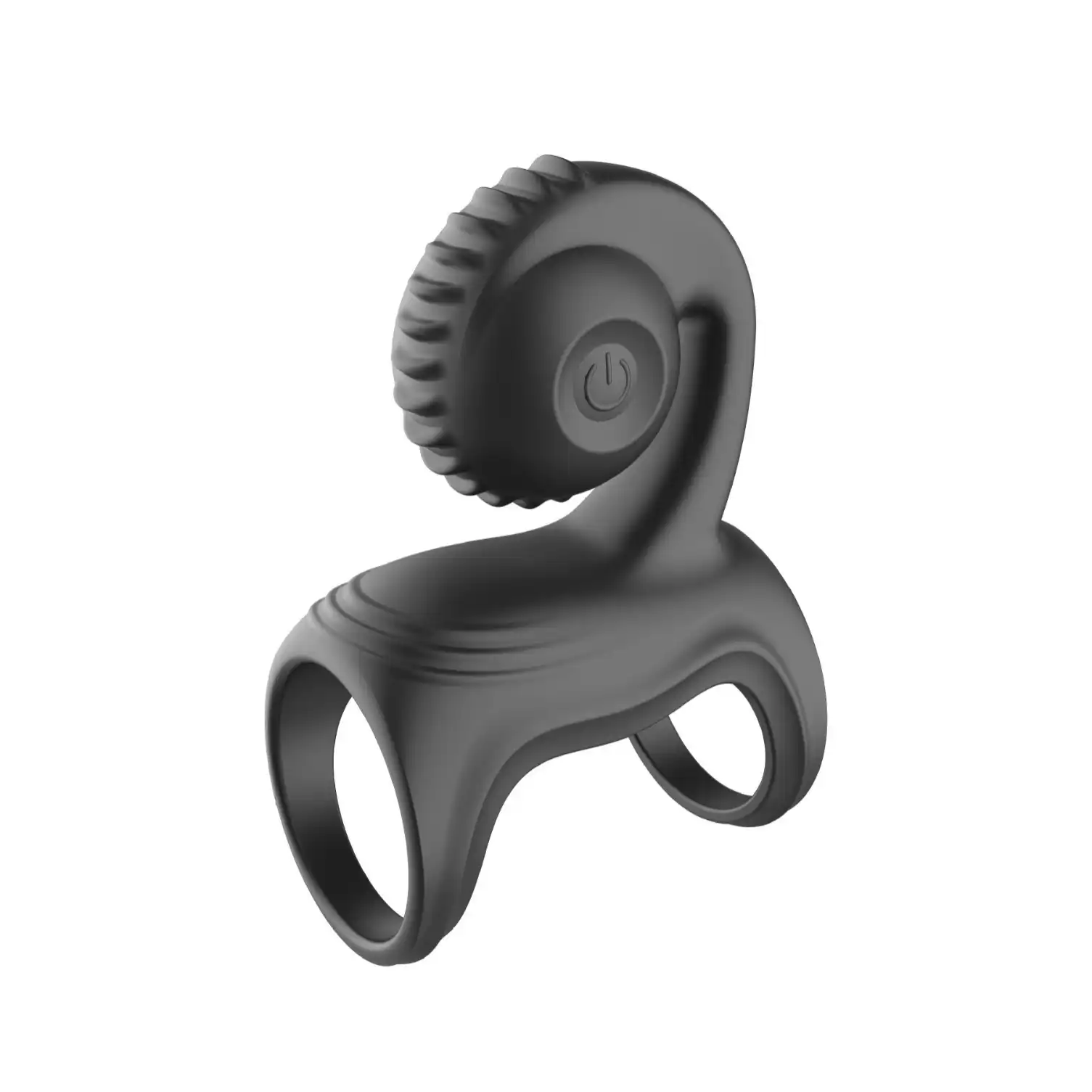 Black snail-shaped vibrating clit ring
