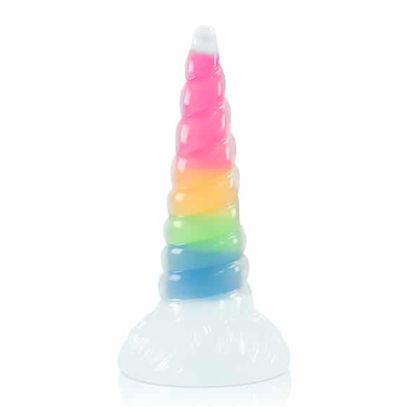 Transparent Outer Layer Dual-Layer Round-Head Silicone Glow-in-the-Dark Dildo F-NHHC-DJS