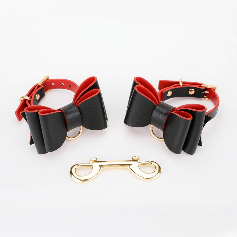 Pretty Bows Leather Ankle Cuffs