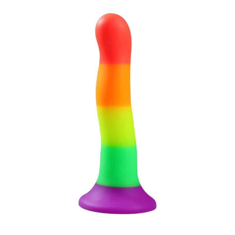 Rainbow liquid silicone small dildo for anal TQ-6977465900432C