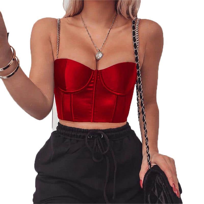 Red Bustier Top