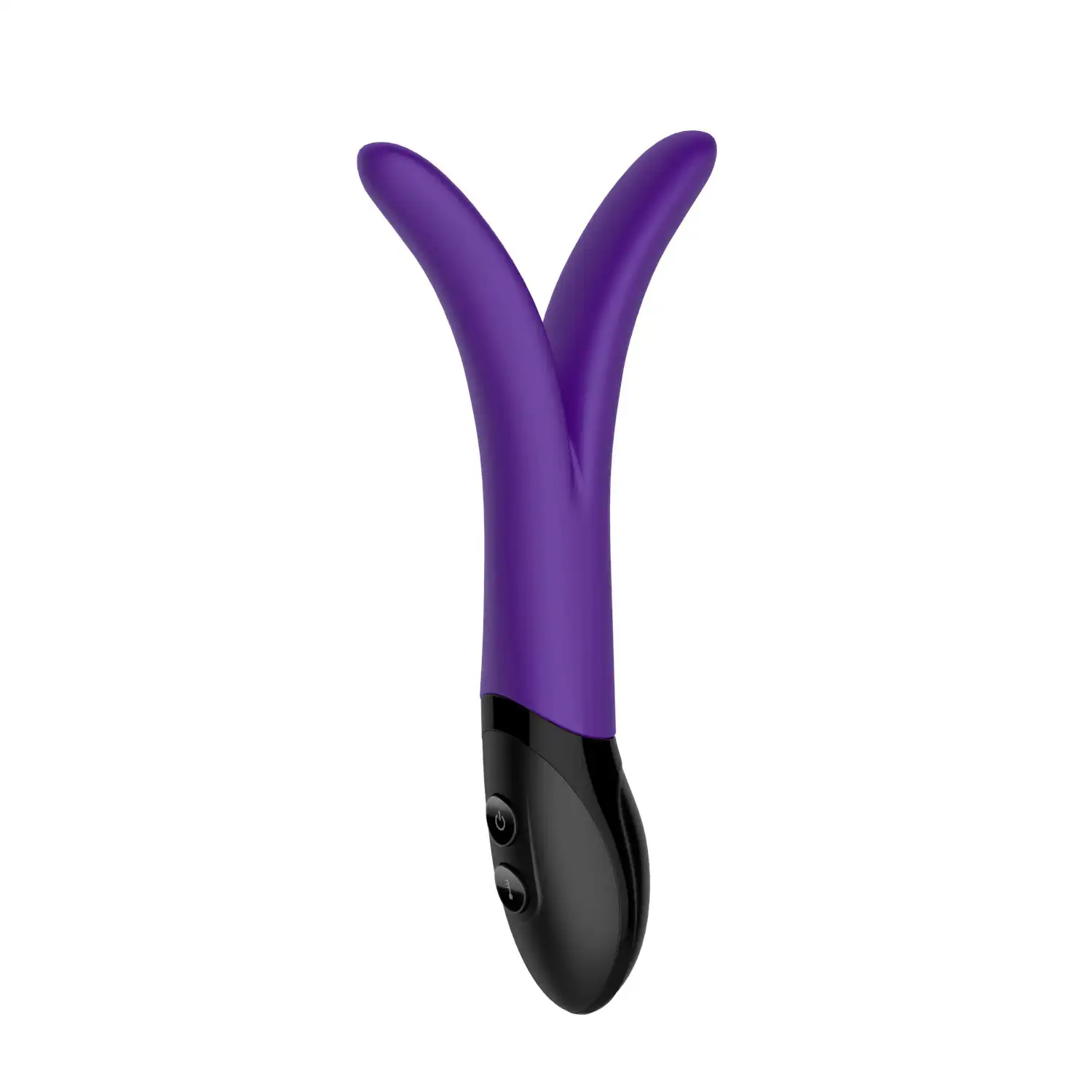 Purple silicone Y-type vibrator with magnetic suction charging