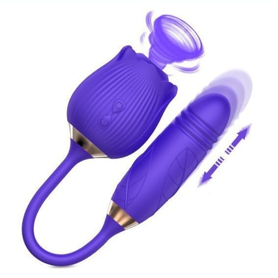 Double Heads 10 Speed 2 in 1 Rose Vibrator