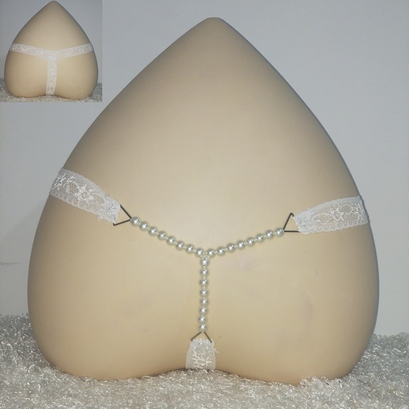 Solid Color Simple Style No Lace and No Pattern Plus Size Pearl Panty XR-NK21