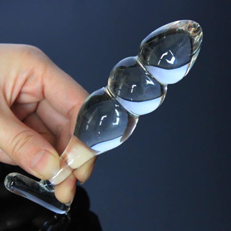 Clear smale glass anal beads