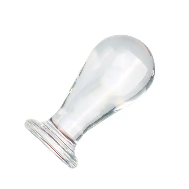 Large Round Head Glass Butt Plug
