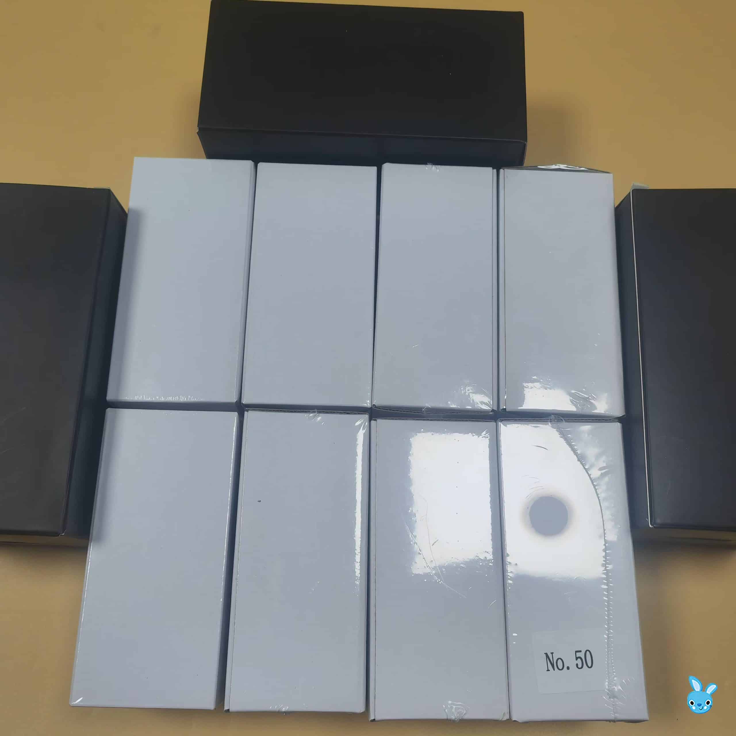 Blank Black or White box packaging boxes
