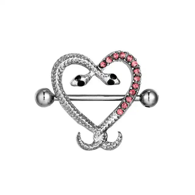 Double Snake Nipple Bar Jewelry