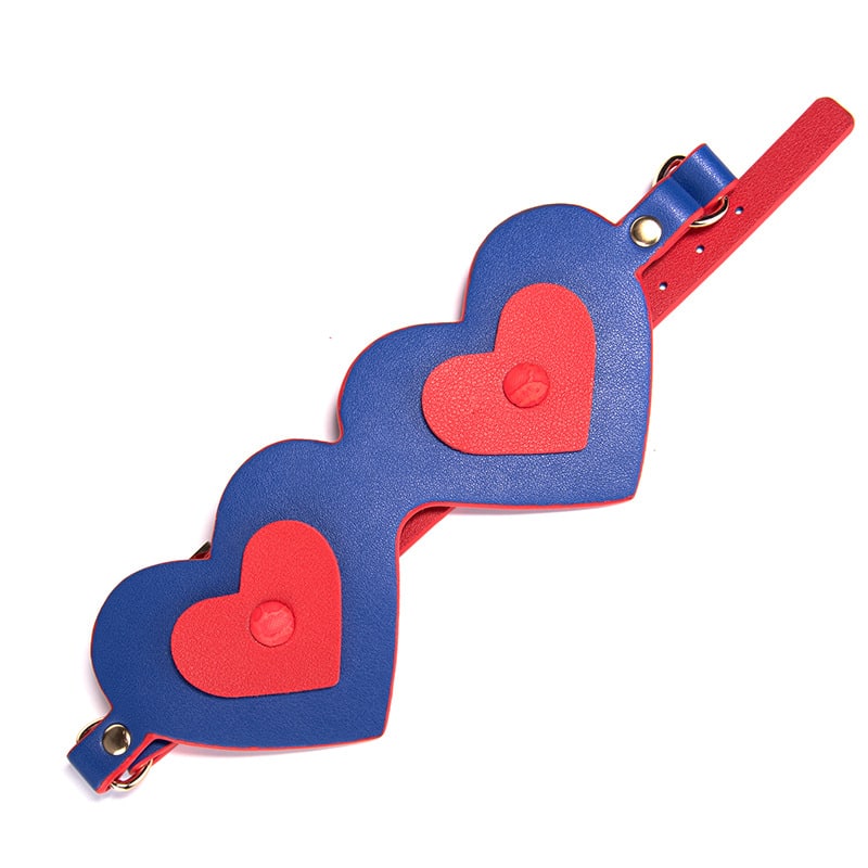 Heart shaped leather eye mask