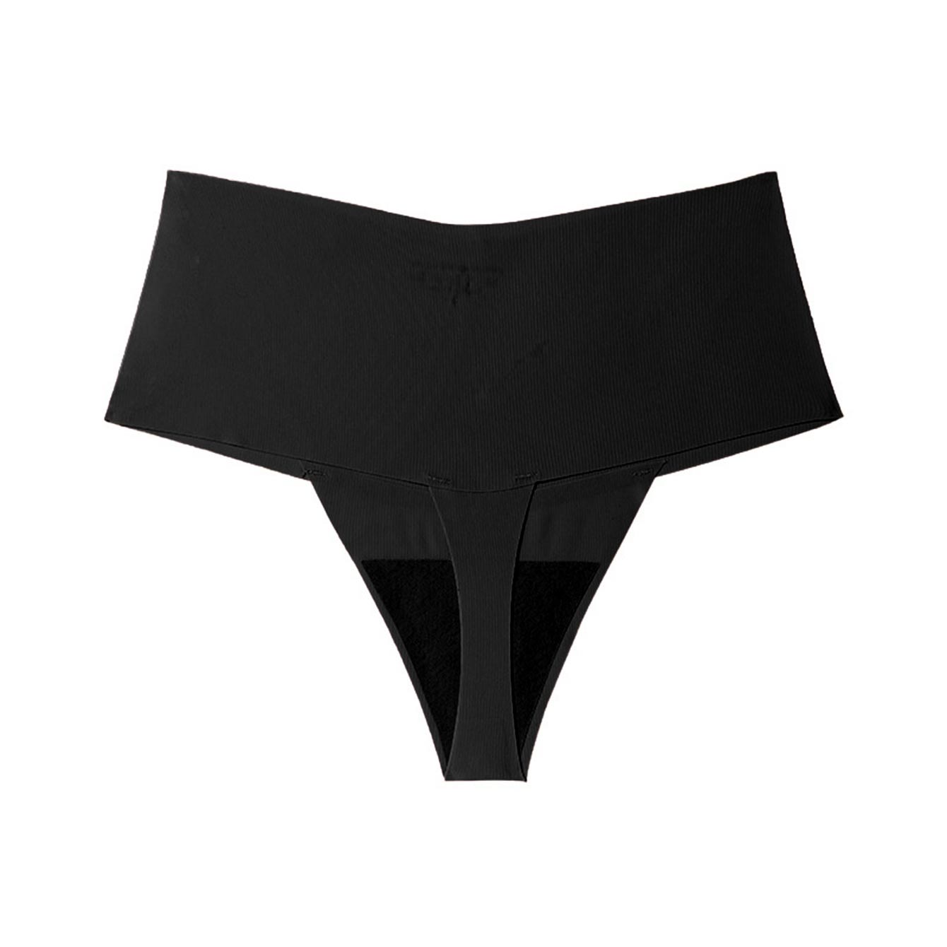 Solid Color Quick-Dry & Stretchy High-Waisted Thong Panty HS-602