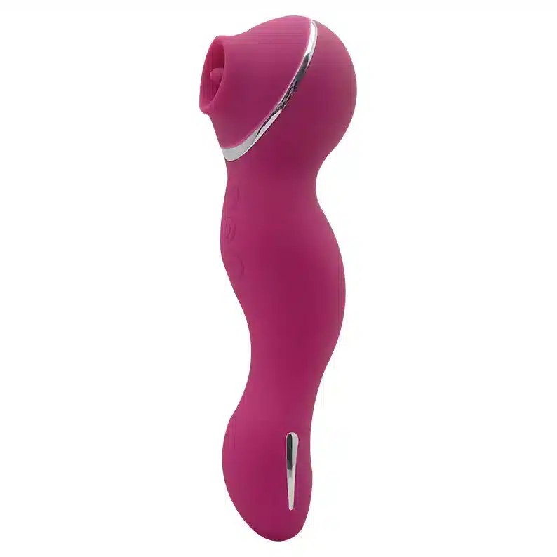 Red wave appearance electric shock vibrator with sucking function