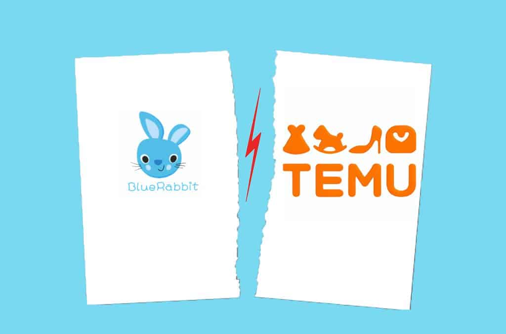 blue rabbit discouple with Temu