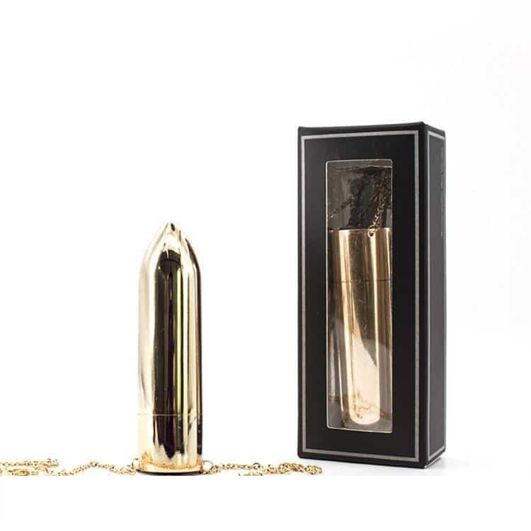 Golden necklace bullet vibrator