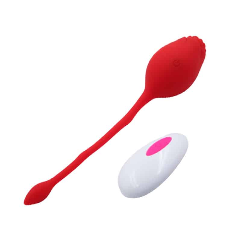Rose egg vibrator with tail