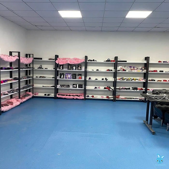 Leather products sample room