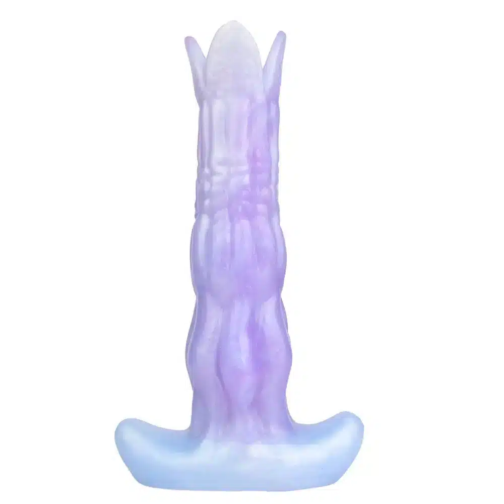 Liquid silicone fantasy dildo ovipositor with airbag
