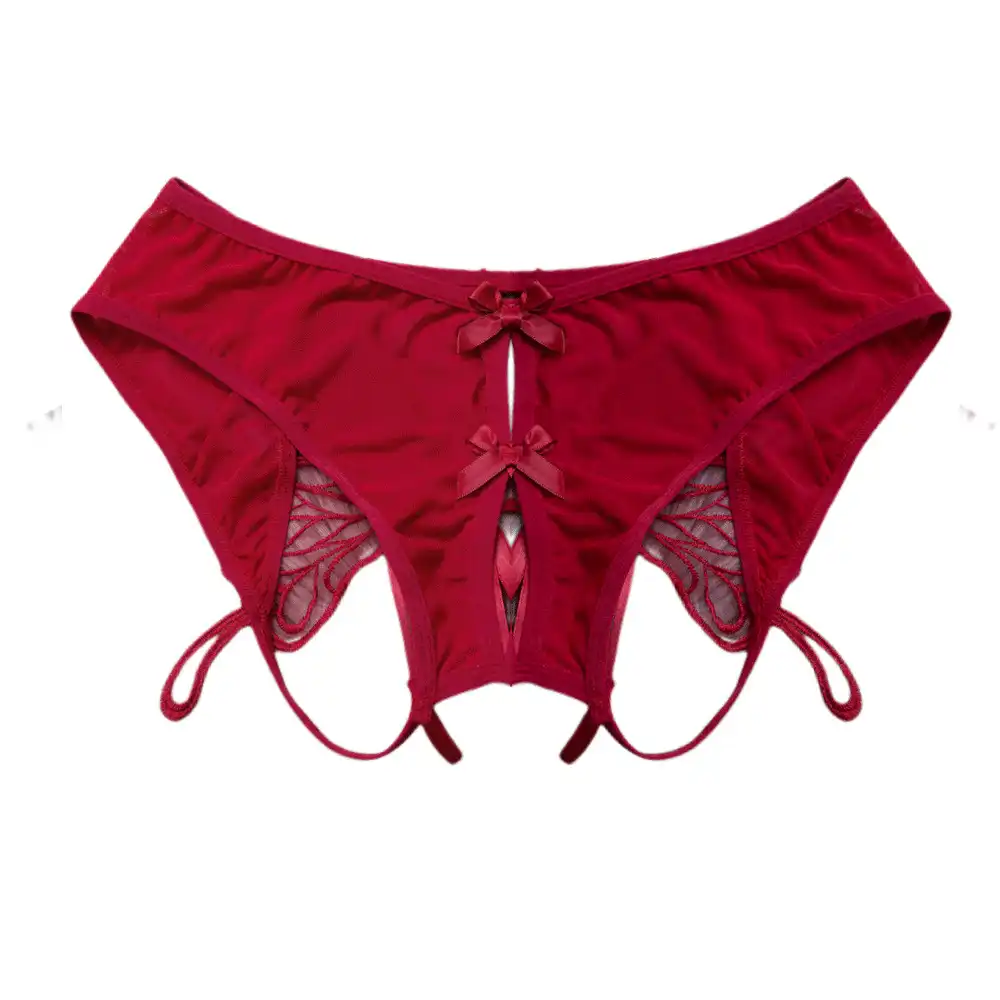 Red sexy open-back panty