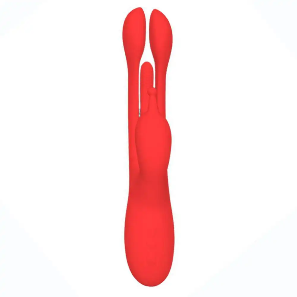 Red Y-shaped rabbit vibrator rechargeable
