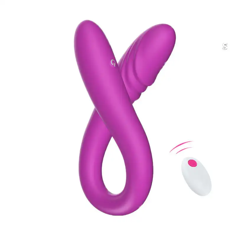 Purple dildo appearance double-headed couple vibrator