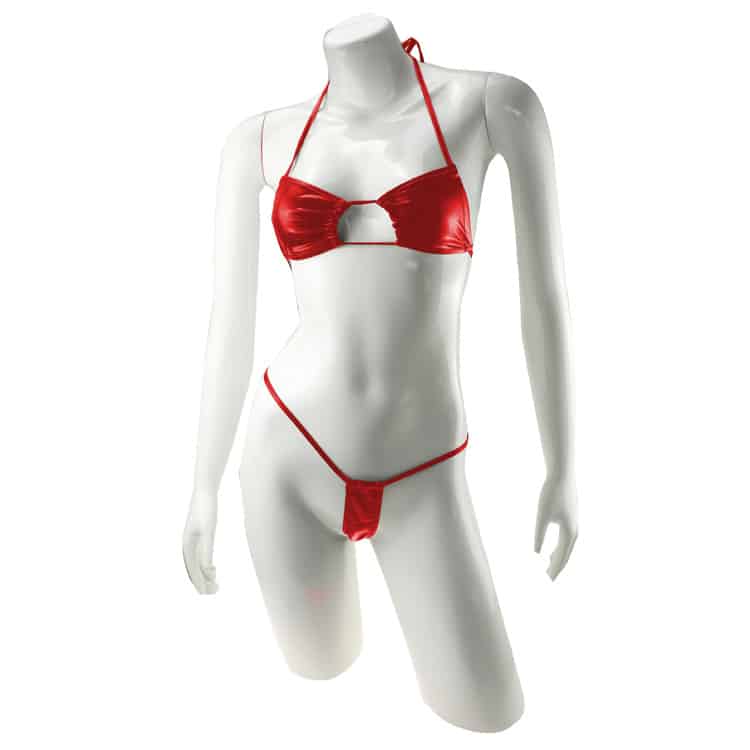 Red Leather Bra & Panty Set