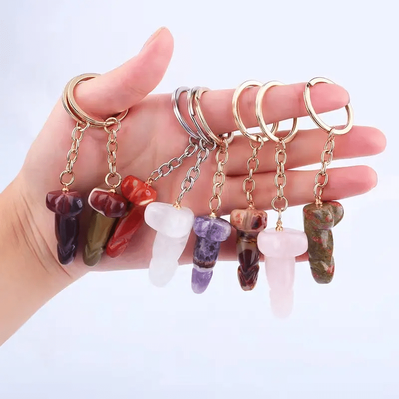 Small crystal penis keyking
