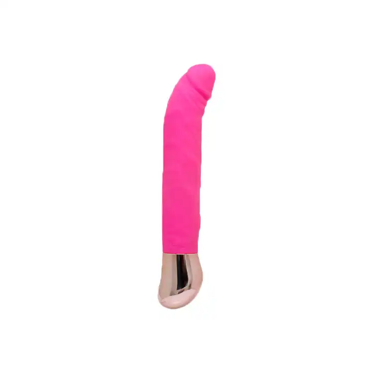 Pink silicone dildo vibrator