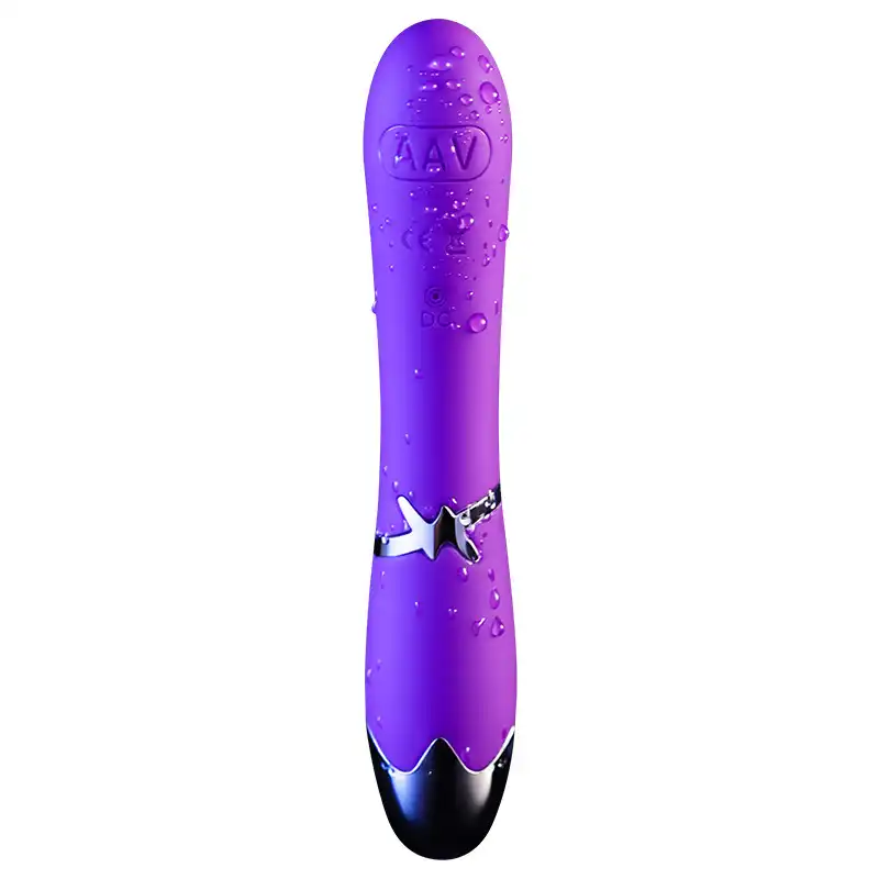 Purple waterproof electro-shock vibrator