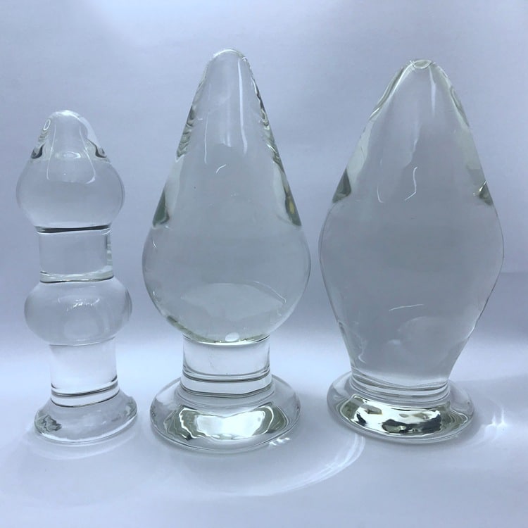 clear glass anal plug