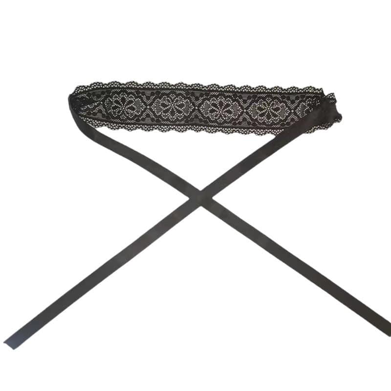 Black lace eye mask
