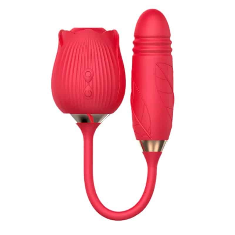 Double Heads 10 Speed 2 in 1 Rose Vibrator
