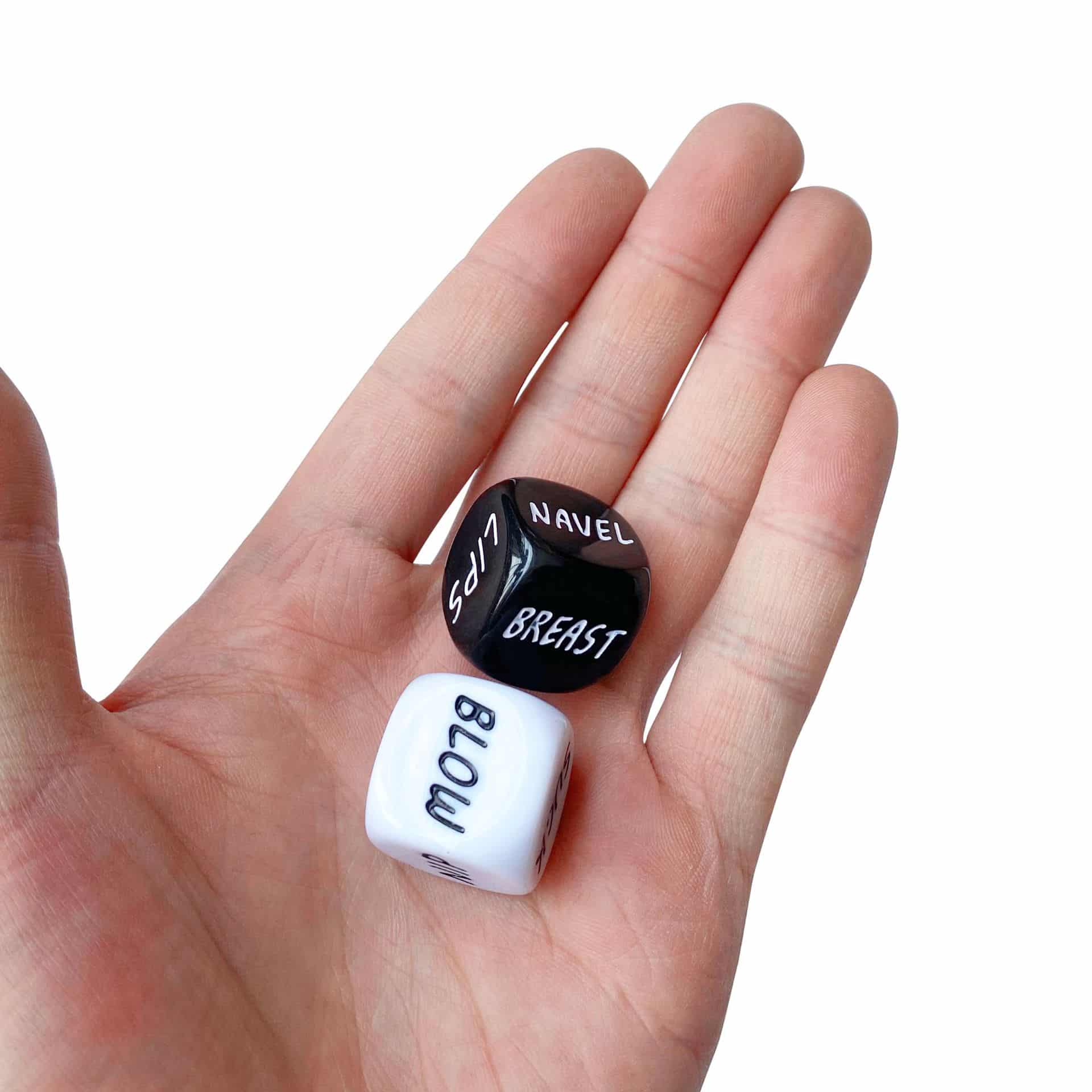 White and black love dice