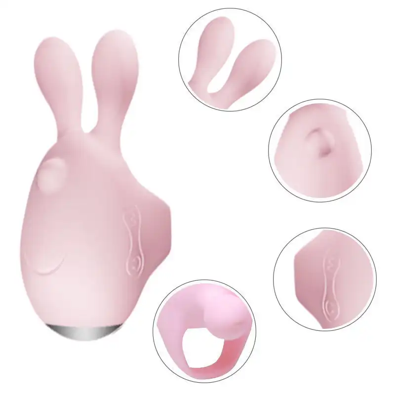 Pink marmot appearance finger vibration massager