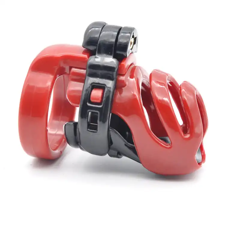 Red resin chastity lock