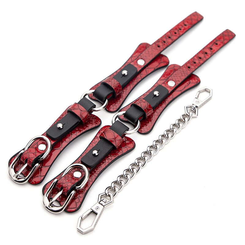 Croc Embossed Bondage Cuffs