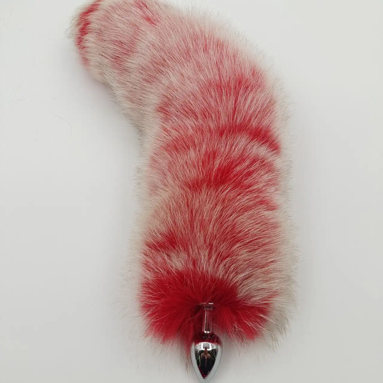 Frost Red Fox Tail Anal Plug