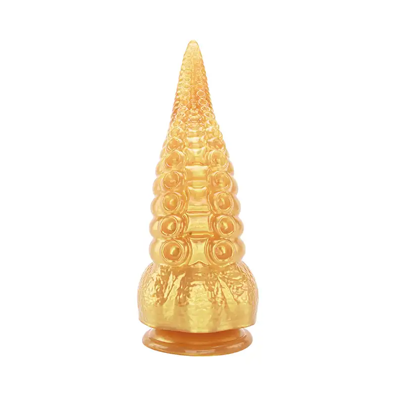 Gold PVC thick octopus tentacle dildo