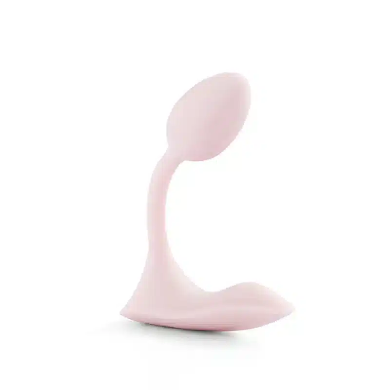 Pink mushroom-head app-controlled wearable vibrator