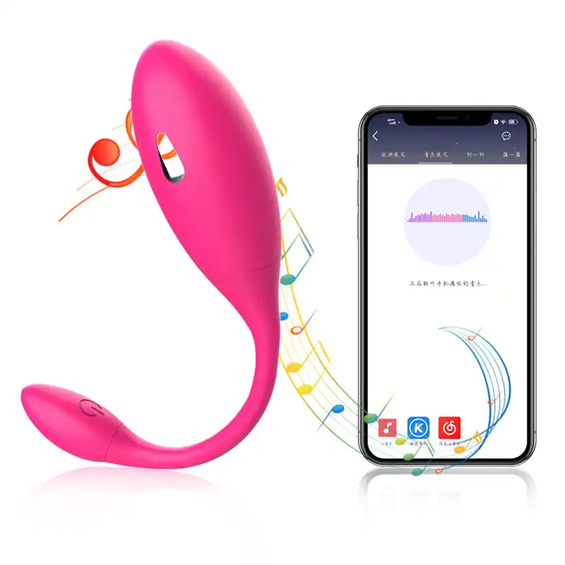 Red app-controlled electro egg vibrator