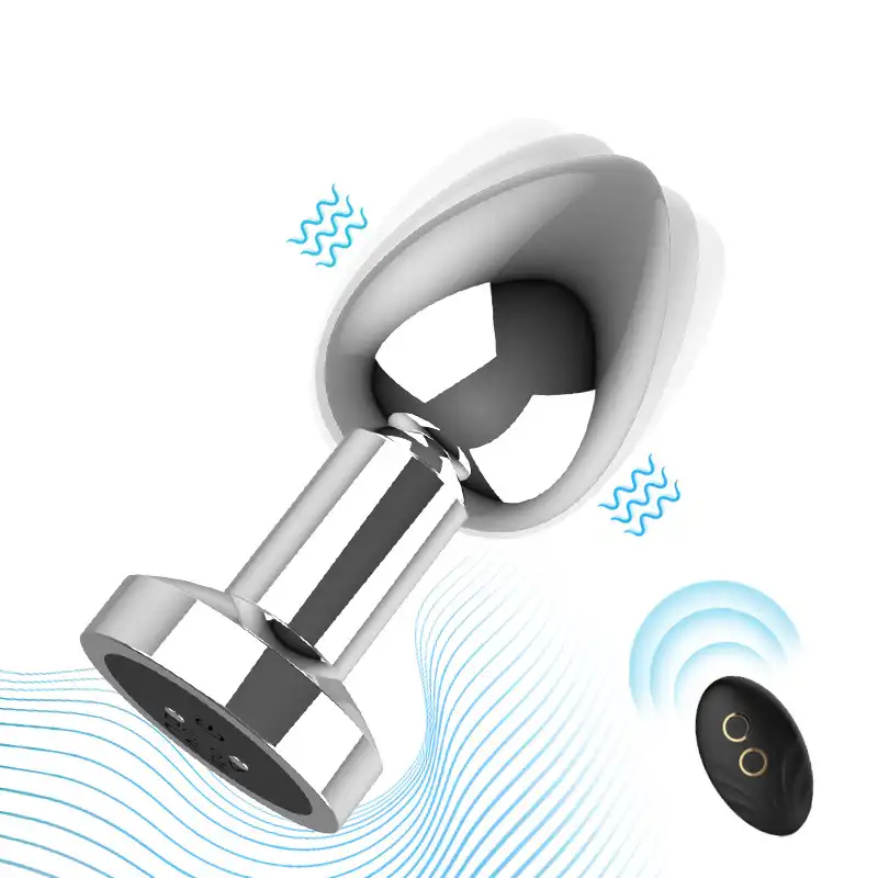 Remote-controlled metal vibrating butt plug