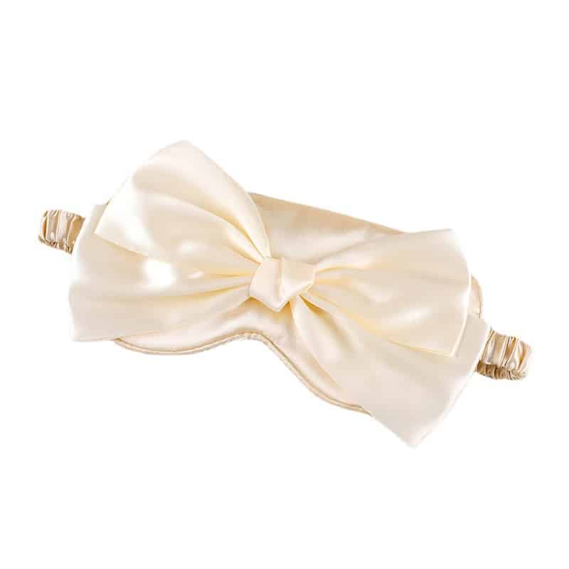 Champagne bow eye mask for BDSM