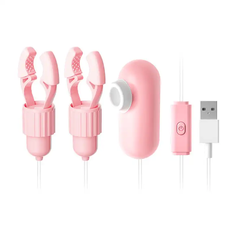 pink rabbit nipple clamp clit nipple sucker