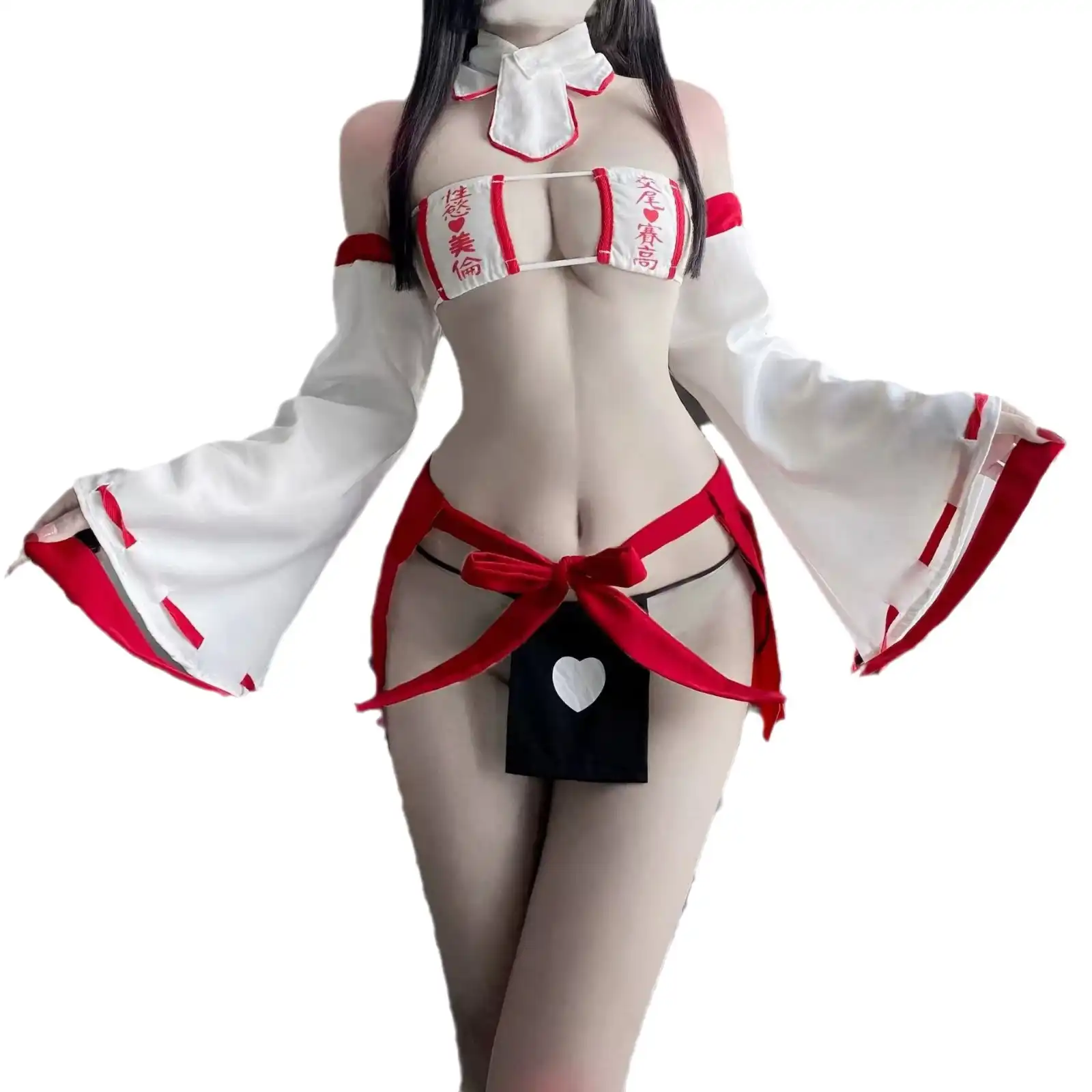 White Japanese-style sexy witch costume