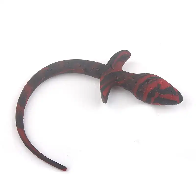 Multicolored tail appearance long butt plug