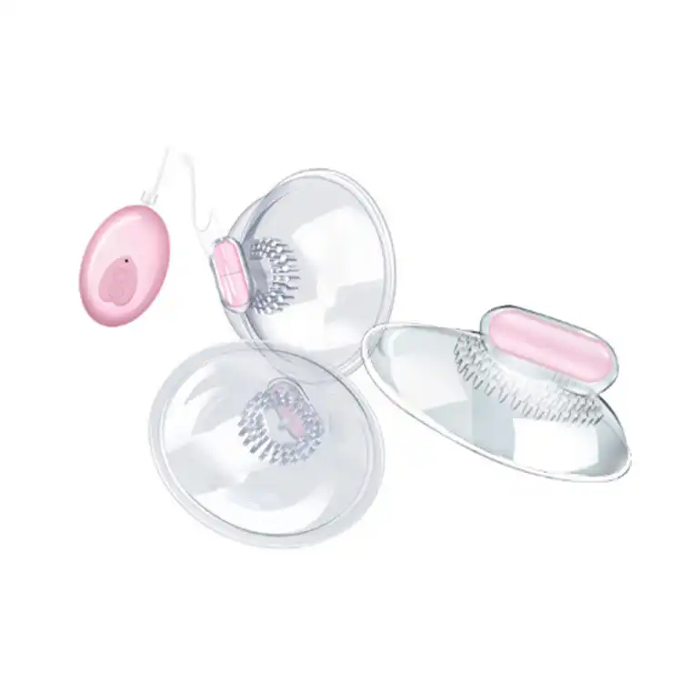 Transparent three-head electric clit nipple sucker